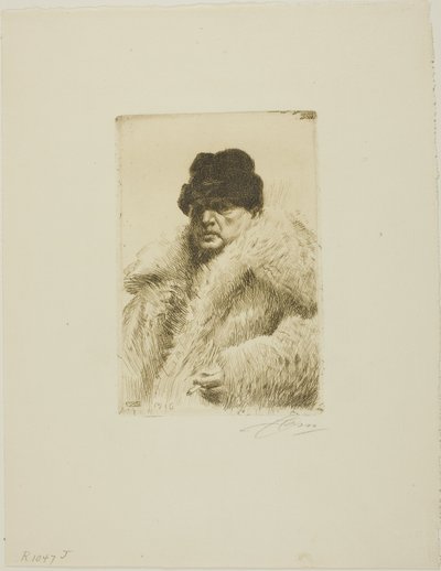 Selbstporträt 1916 von Anders Leonard Zorn