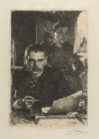 Der Künstler und seine Frau von Anders Leonard Zorn