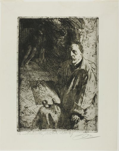 Zorn und sein Modell von Anders Leonard Zorn