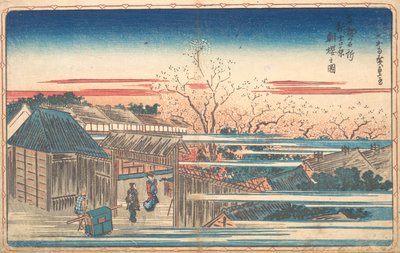 Morgenkirschen in Yoshiwara von Ando Hiroshige