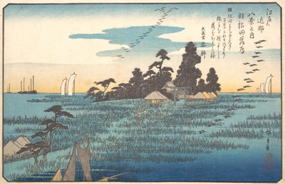 Wildgänse bei Haneda, 19. Jahrhundert von Ando Hiroshige