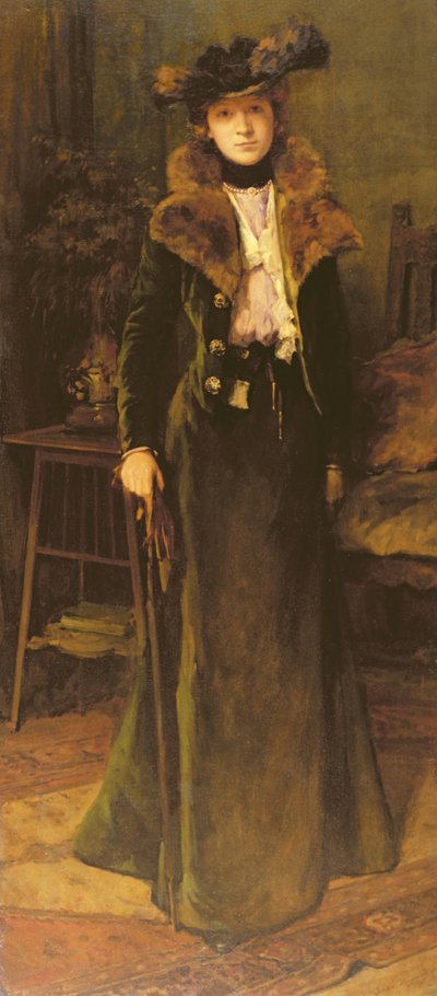 Dame in einem Innenraum von Andre Cluysenaar