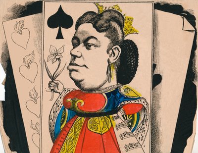 Marie Sass vom Theater der Oper, 1867 von Andre Gill