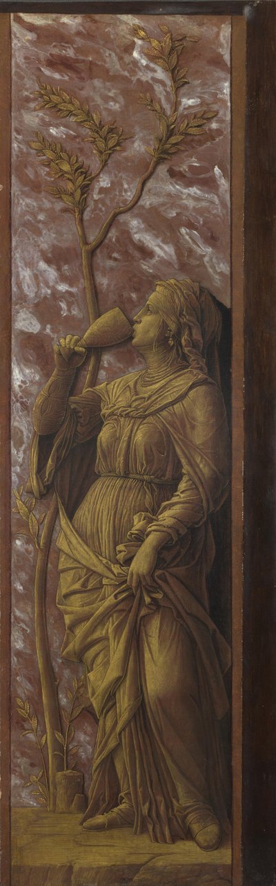 Eine Frau trinkt, ca. 1500 von Andrea Mantegna