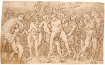 Bacchanal mit Silen von Andrea Mantegna