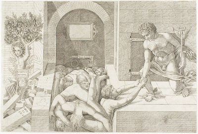 Unwissenheit und Merkur von Andrea Mantegna