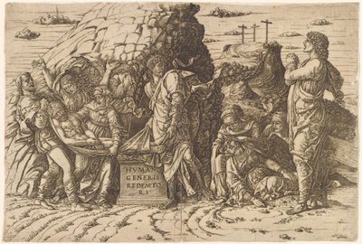 Die Grablegung, ca. 1470-1475 von Andrea Mantegna