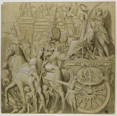 Triumphe von Julius Caesar: Leinwand Nr. IX von Andrea Mantegna