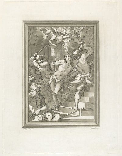 Geißelung eines Heiligen von Andrea Scacciati after Giovanni Battista Paggi