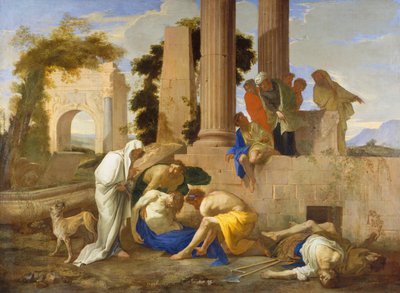 Tobit begräbt die Toten, 1640er Jahre von Andrea di Lione