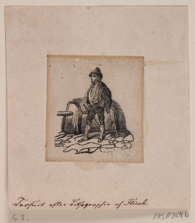 Ein Hirte (?) (nach Lithografie) von Andreas Flinch