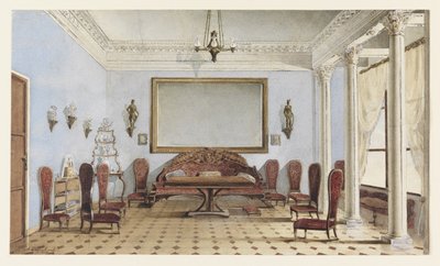 Saloninterieur, 1858 von Andrei Alexeevich Redkovsky