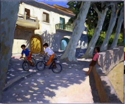 Jungen und Fahrräder, Frankreich von Andrew Macara