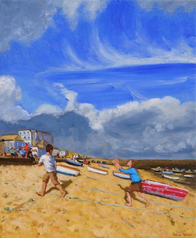 Ball fangen, St Ives, 2016 von Andrew Macara