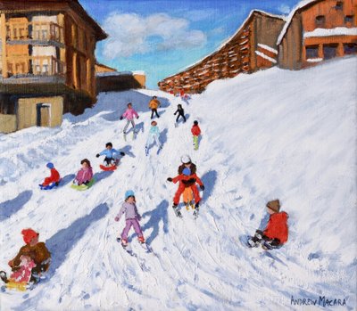 Weihnachtsschlittenfahren, Les Arcs von Andrew Macara