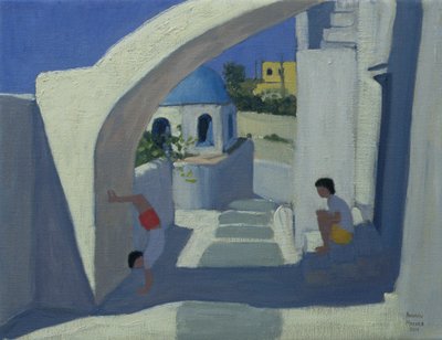 Handstand, Santorini von Andrew Macara