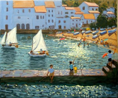 Segelboote, Cadaques, Costa Brava, 2013 von Andrew Macara