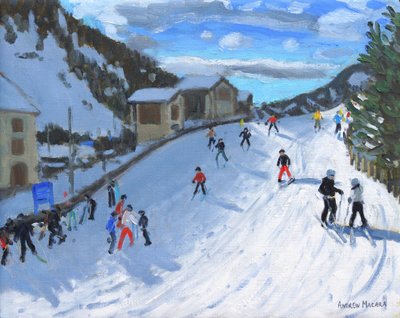 Skifahren nach Selva Val Gardena von Andrew Macara