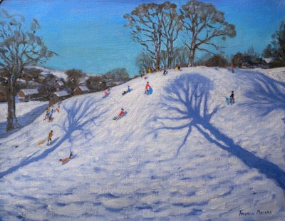 Zwei Baumschatten, Bolehill, Wirksworth von Andrew Macara