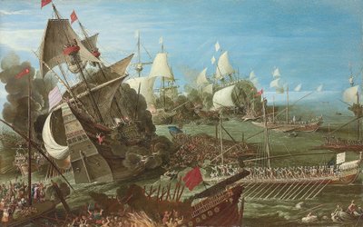 Die Schlacht von Lepanto, 1622 von Andries van Eertvelt