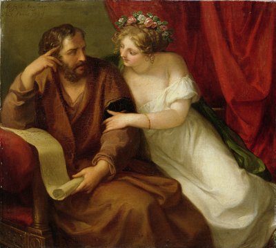 Phryne verführt den Philosophen Xenokrates, 1794 von Angelica Kauffmann