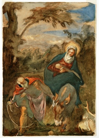 Die Flucht nach Ägypten, nach Tintoretto von Angelo Alessandri