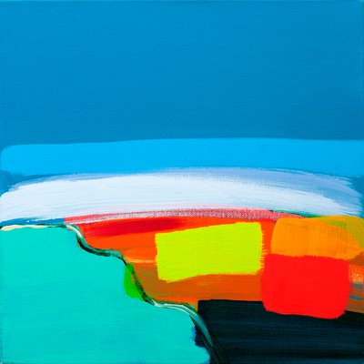 Lime und Rote Landschaft, 2017 von Angie Kenber