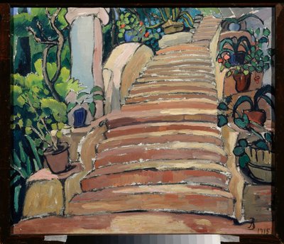 Treppe in einem Garten von Anna Mikhaylovna Zelmanova Tchudovskaya