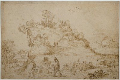 Landschaft und Figuren von Annibale Carracci