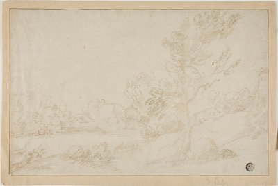 Landschaft mit Flussufer von Annibale Carracci