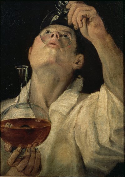 Porträt eines Mannes beim Trinken von Annibale Carracci