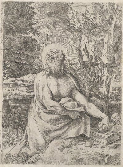 Heiliger Hieronymus in der Wildnis, ca. 1591 von Annibale Carracci