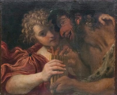 Satyr und Schäfer von Annibale Carracci