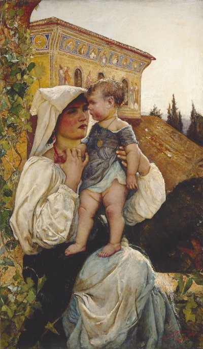 Eine italienische Mutter und Kind von Annie Louisa Swynnerton