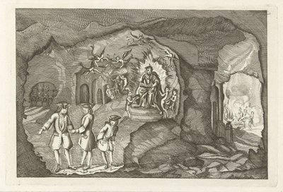 Ankunft von Daniël Raap in der Hölle, 1754 von Anonymous