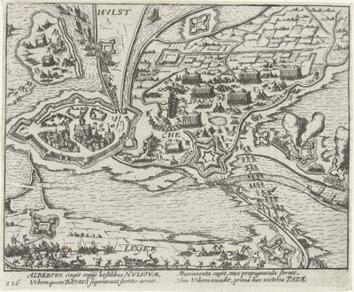 Belagerung von Hulst durch Erzherzog Albrecht, 1596 von Anonymous