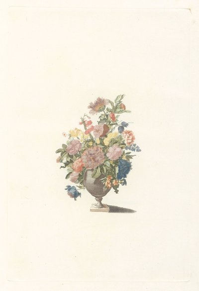 Blumenvase mit unter anderem Pfingstrosen von Anonymous