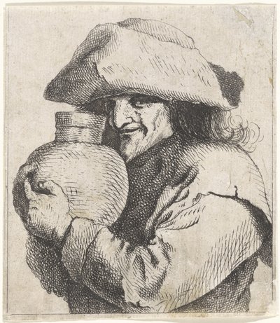 Bauer mit einem Krug in der Hand von Anonymous
