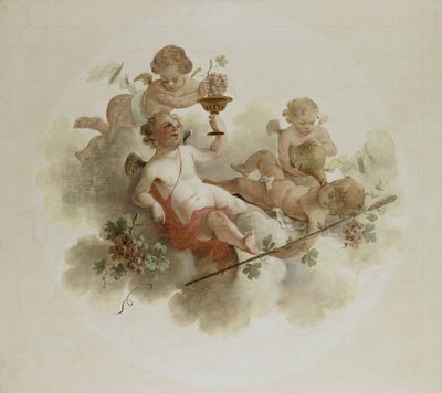 Vier Putti mit Trauben von Anonymous