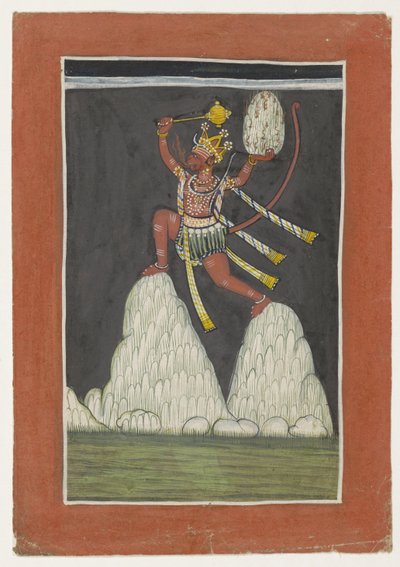 Hanuman springt auf Berggipfeln von Anonymous