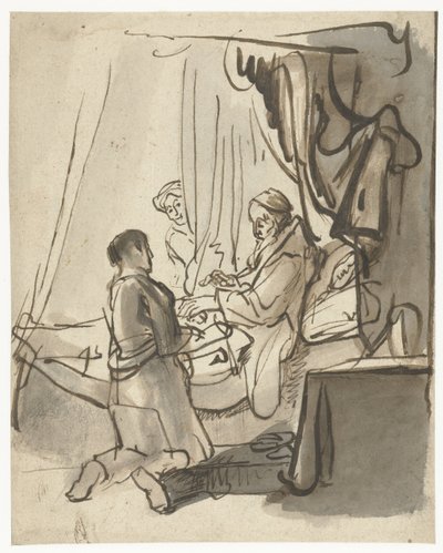 Isaak segnet Jakob von Anonymous