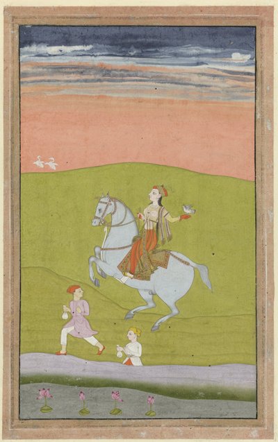 Königin Chand Bibi zu Pferd von Anonymous