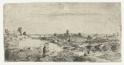 Landschaft mit einer Kuh von Anonymous