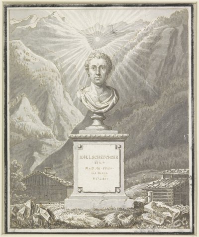Porträtbüste von Johann Jakob Scheuchzer von Anonymous