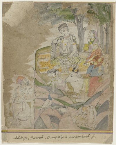 Shiva und Parvati auf dem Berg von Anonymous