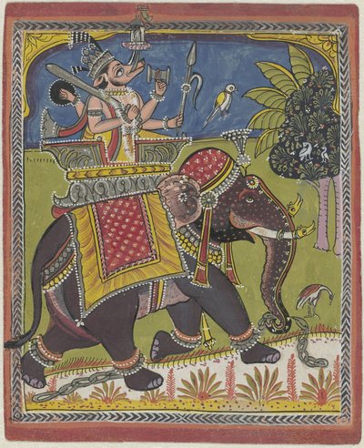 Varaha (Vishnu als Eber) reitet auf einem Elefanten von Anonymous