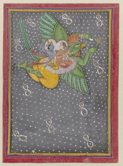 Vishnu und Lakshmi auf dem Vogel Garuda von Anonymous