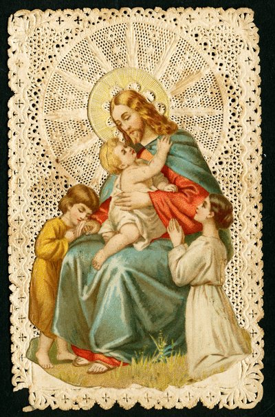 Andachtsbild: Jesus mit Kindern von Anonymous Anonymous