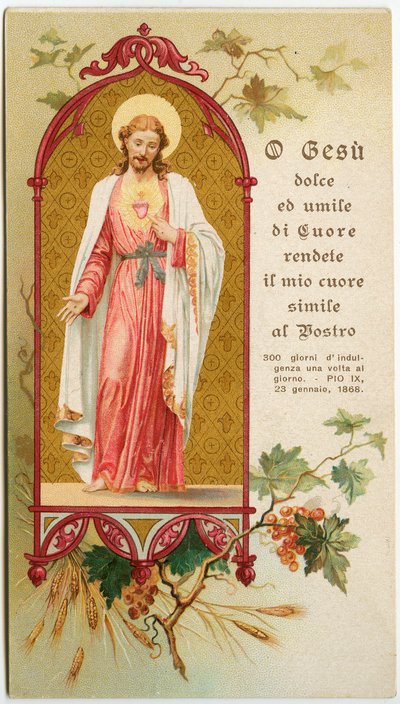 Andachtsbild: Gebet zu Jesus (Gravur) von Anonymous Anonymous