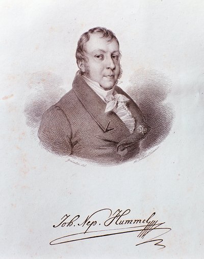 Porträt von Johann Nepomuk Hummel von Anonymous Anonymous